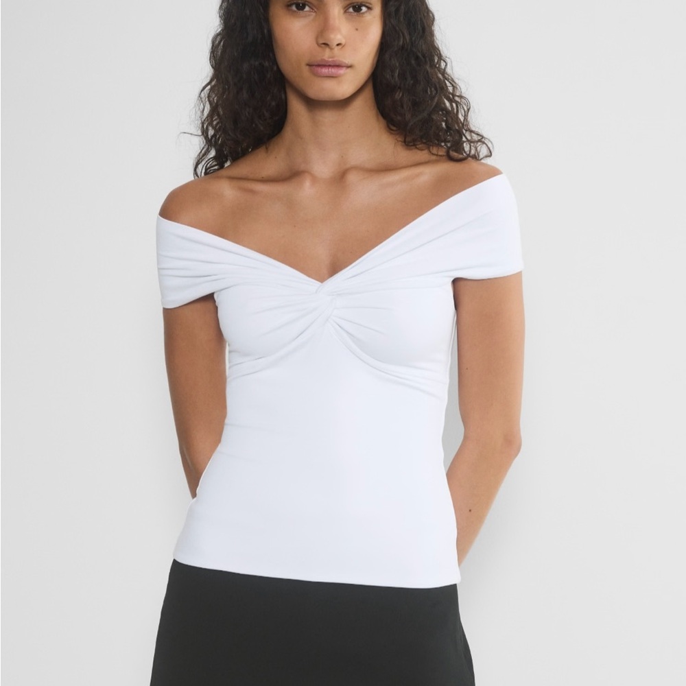 Aritzia Casual Contour Twist Off-shoulder Top